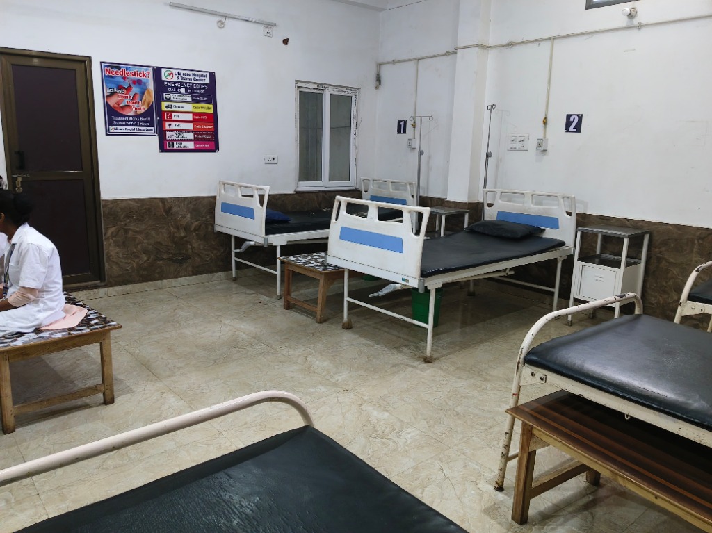General Ward Beds 1 and 2 Needlestick Emergency Poster Life Care Hospital